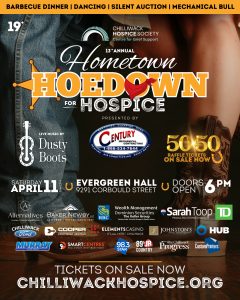 13th Annual Hometown Hoedown for Hospice event poster